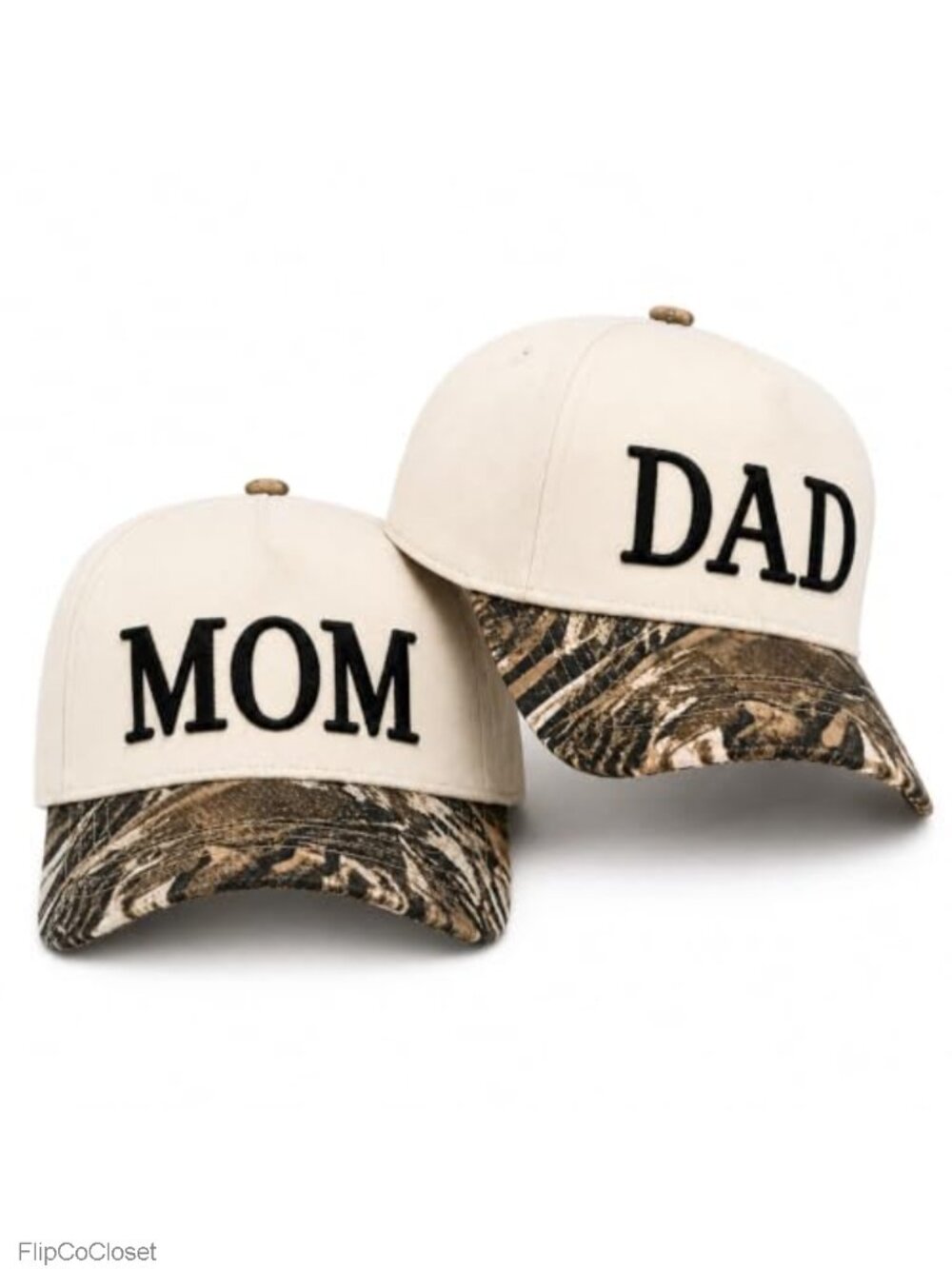 Mom & Dad Embroidered Baseball Caps Set, New Parent Gift